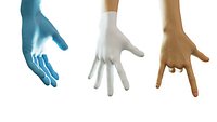 gloved medical hand