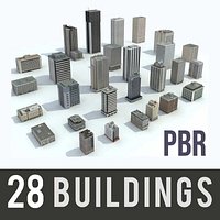 Buildings City - 28 Models Collection