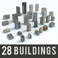 Buildings City - 28 Models Collection