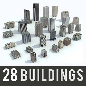 Buildings City - 28 Models Collection