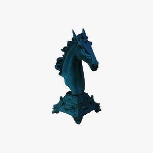 Horse Statue with Pedestal 3D model