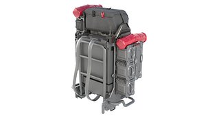 Sci Fi Modular Tactical Backpack Game Ready Asset