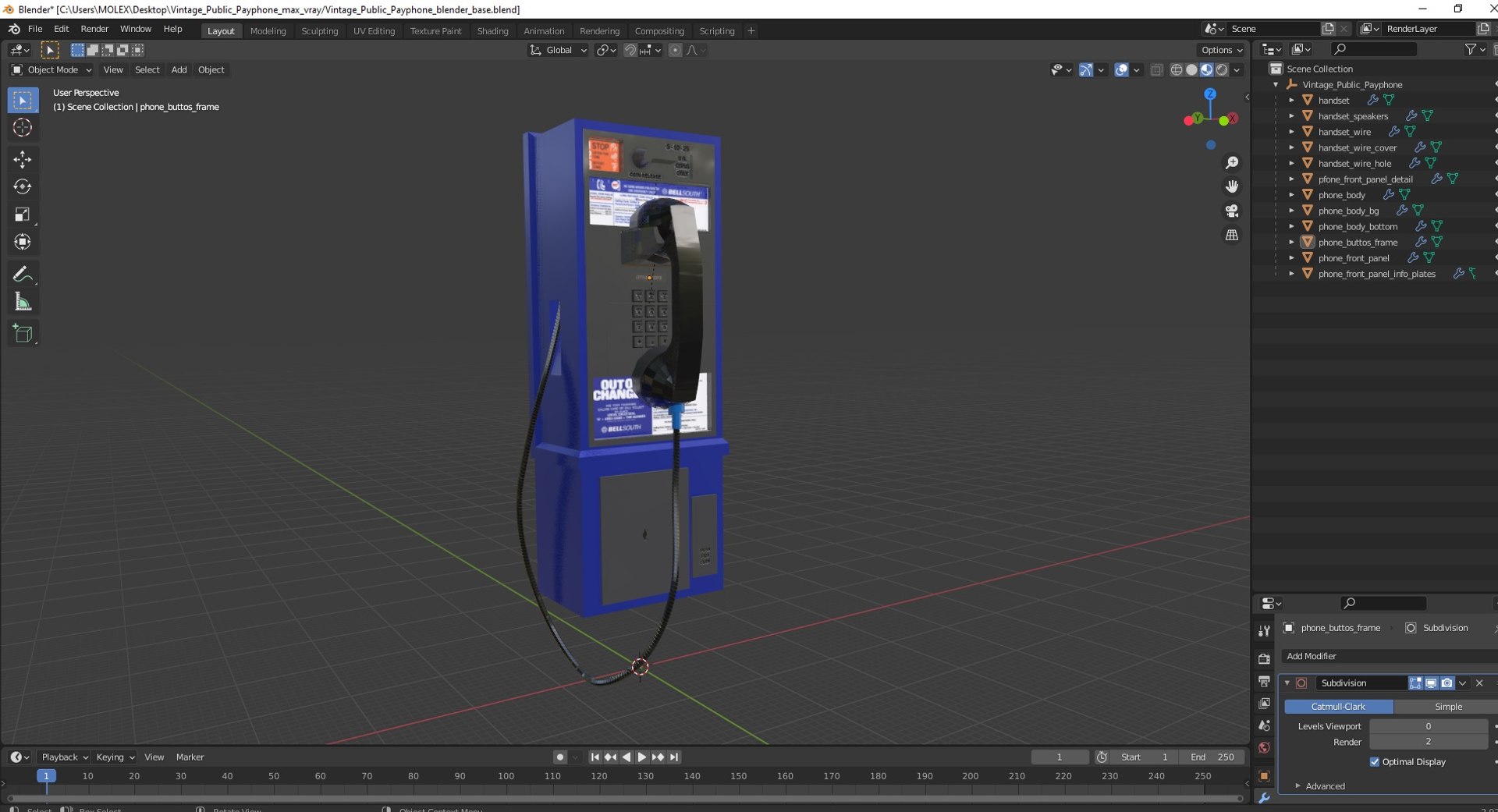 Vintage Public Payphone 3D model https://p.turbosquid.com/ts-thumb/TE/s2DXFc/Z0/vintagepublicpayphonevray3dmodel027/jpg/1714012367/1920x1080/fit_q87/f66c04990881503d692df149c75ec24c7c7270bd/vintagepublicpayphonevray3dmodel027.jpg