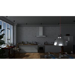 3D laos Kitchen Concept