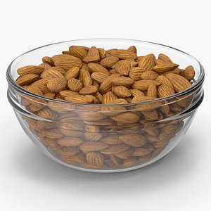 Almond Nuts In Bowl model