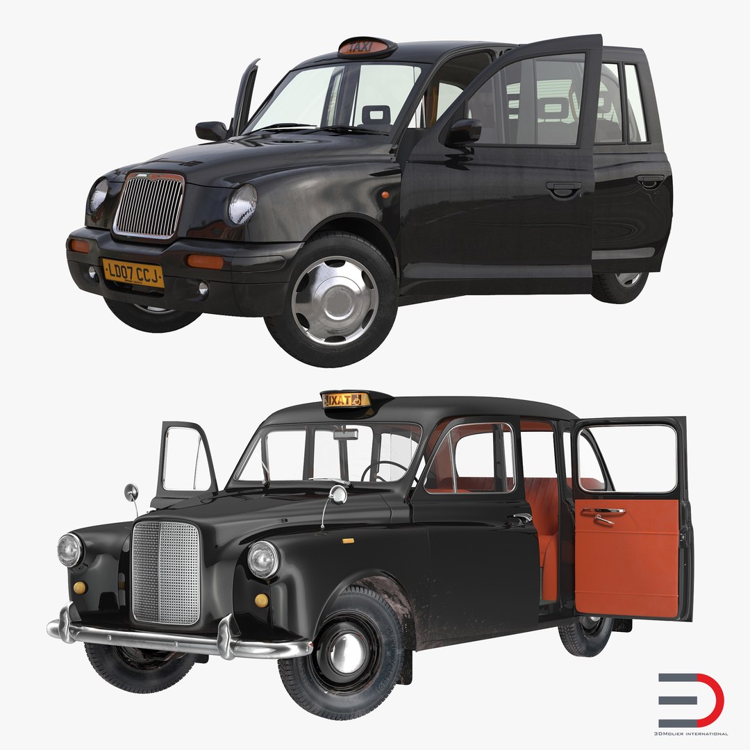 London Cabs Rigged Collection 3D model preview
