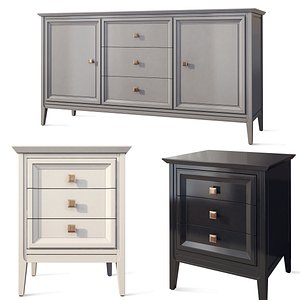 Sideboard And Bedside Table Tesoro Aletan 3D model