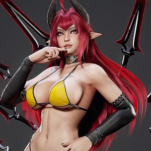 Daemon Girl Deluxe Version - Game Ready