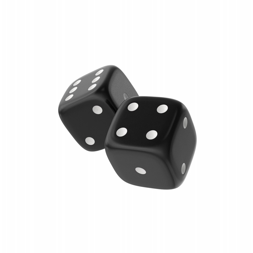 3D Black Falling Dice Model - TurboSquid 2147850