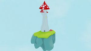 3D Mushroom Wizards Tower