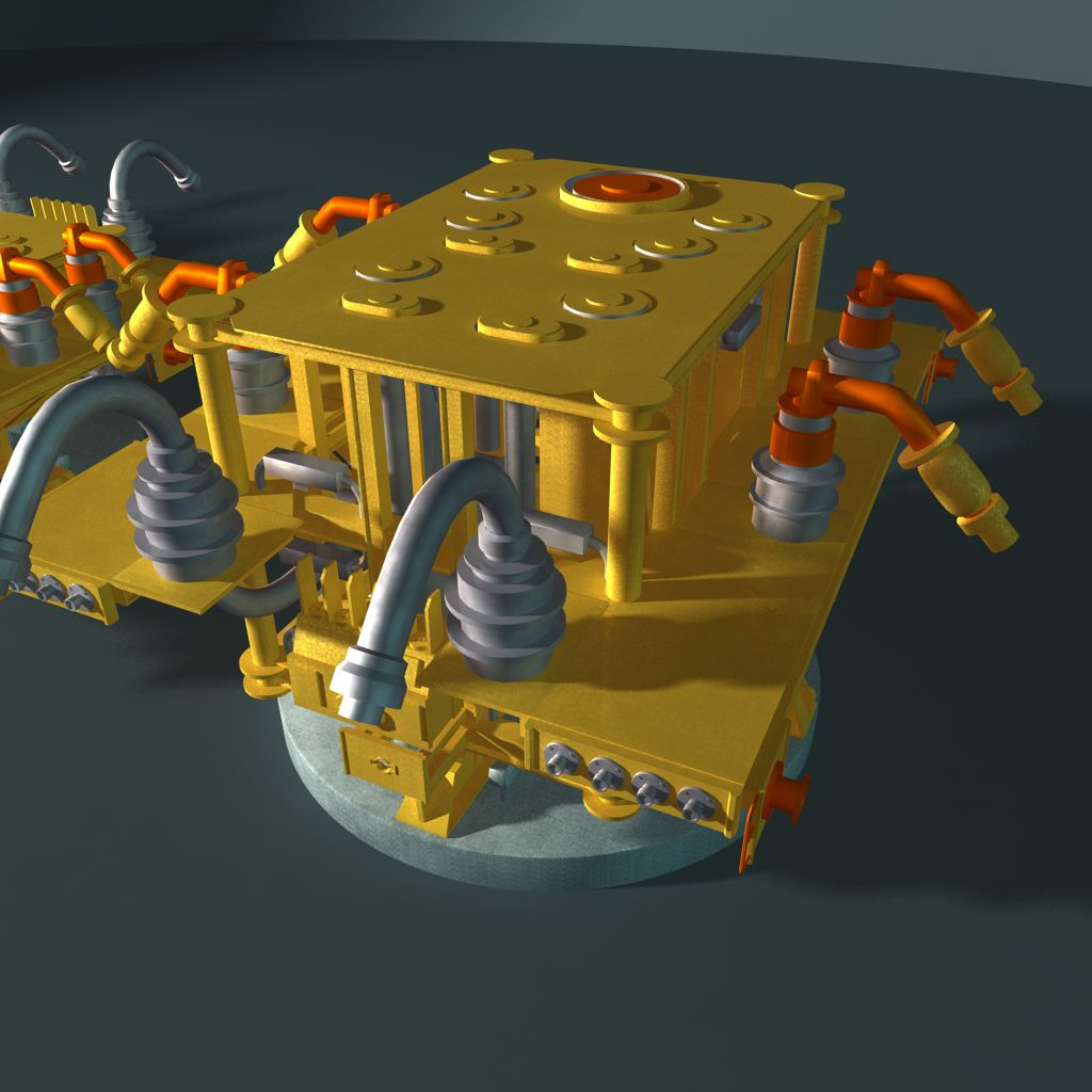 3d subsea manifold model