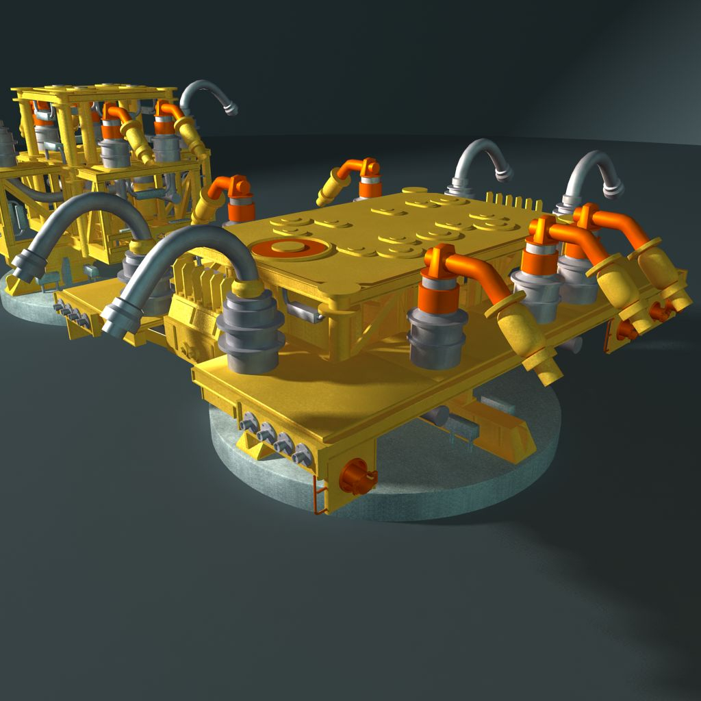 3d subsea manifold model