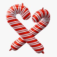 Christmas Crutches Foil Balloons Inflatable