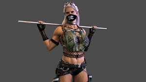 Post Apocalyptic Female Warrior model