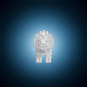 LEGO Lion Figurine 3D Print Model 3D model