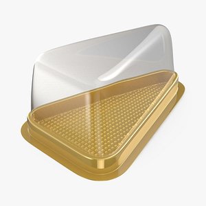 3D Triangle Cake Box Gold model