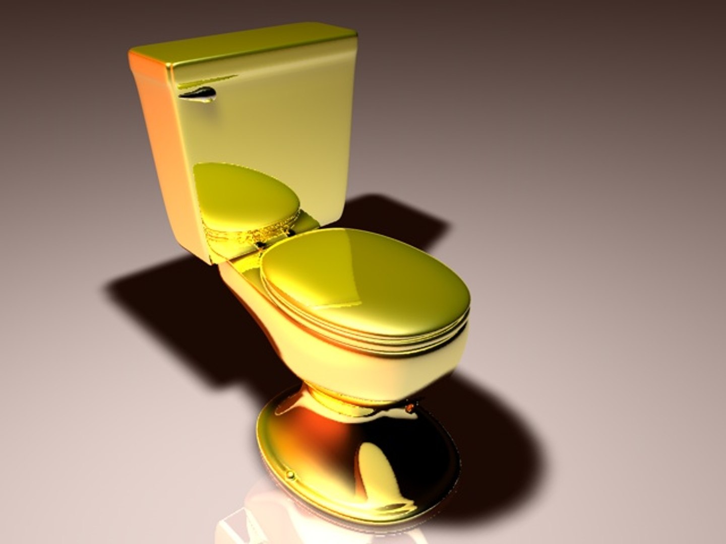 Gold Toilet Object 3d Rendering Stock Photo - Download Image Now