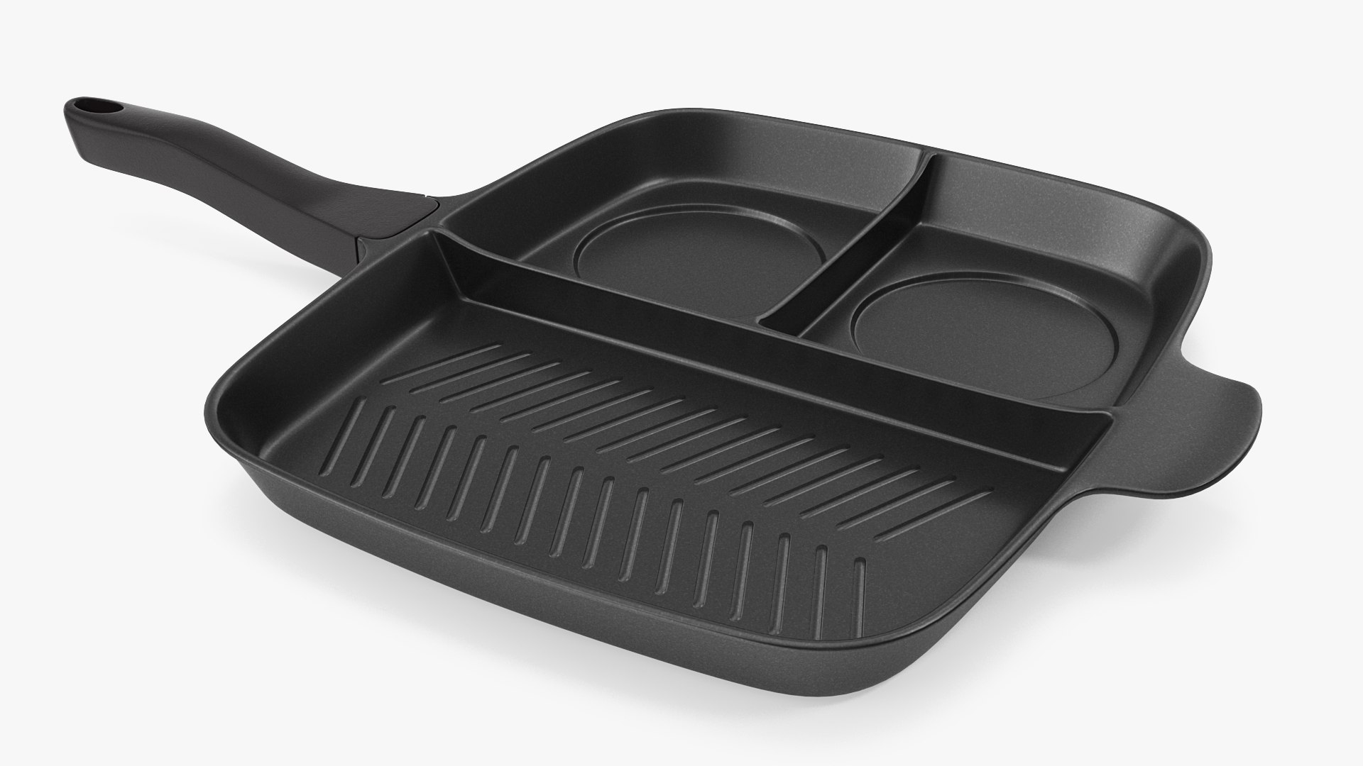 Divided 3 Section Grill Griddle Skillet Generic 3D Model $39 - .fbx .3ds  .blend .c4d .max .ma .lxo .obj .usdz .unitypackage .upk .gltf - Free3D