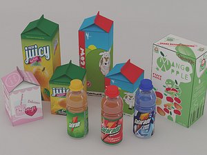 juice drinks 3d model