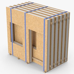 Plywood Building Facade Panels 3D model