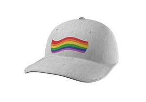 white LGBT symbol cap 3D
