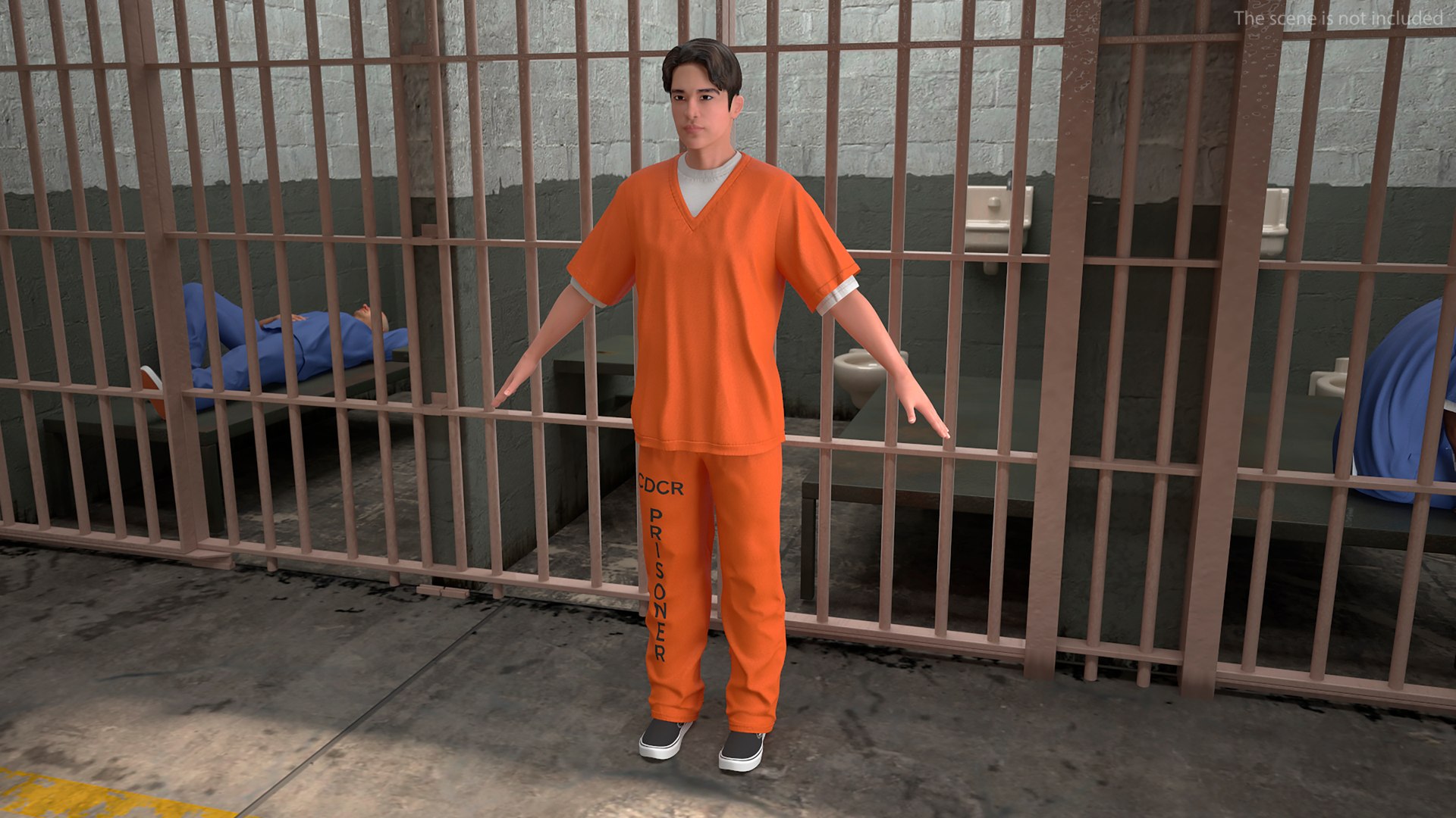 Asian Male Prisoner 3D Model - TurboSquid 2372382