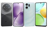 Vivo X200T Stellar Black And Honor X6D Ocean Cyan