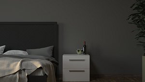 bedside table n3 low poly model