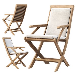 3D Alesso outdoor wooden dining chair model