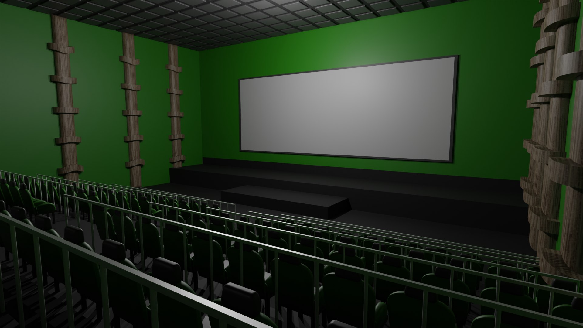 3D Movie Theater interior model - TurboSquid 2159603