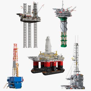 Oil Derrick Structures Collection 3
