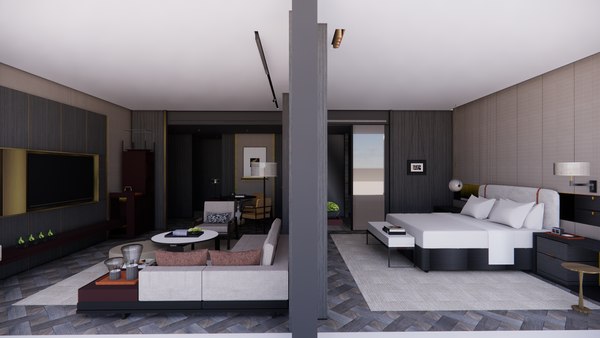 modelo 3d Habitación de hotel-A7 - TurboSquid 2104575