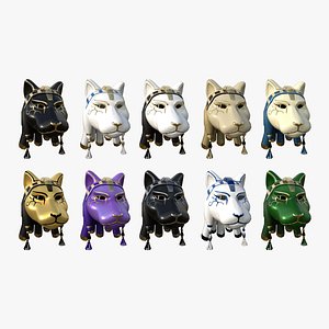 10 Sekhmet Mask A Collection - Egyptian Gods Character Clothing 3D model