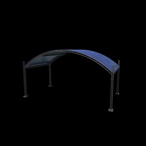 giant truss arch tent 3D model 3D model