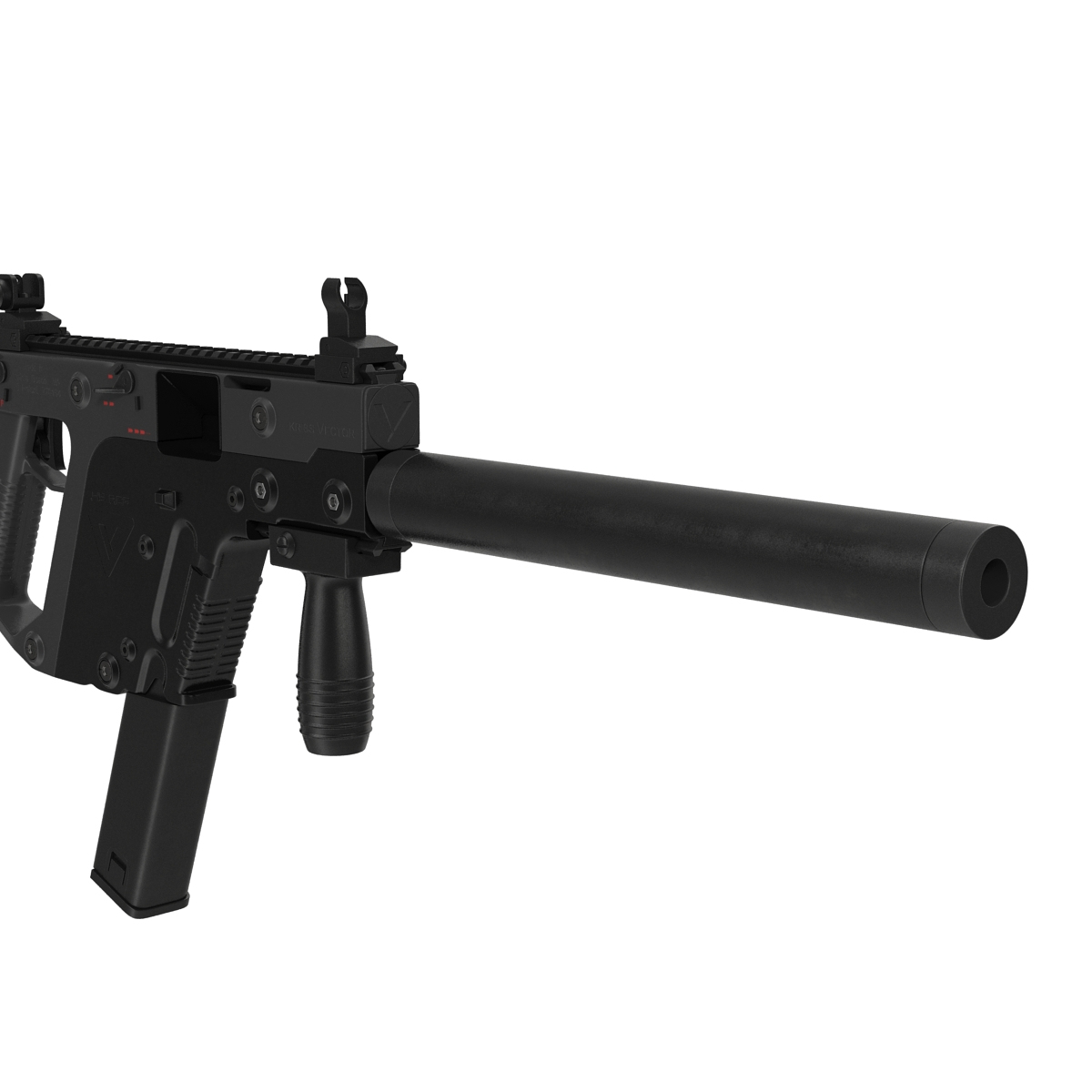 submachine gun kriss vector 3d model