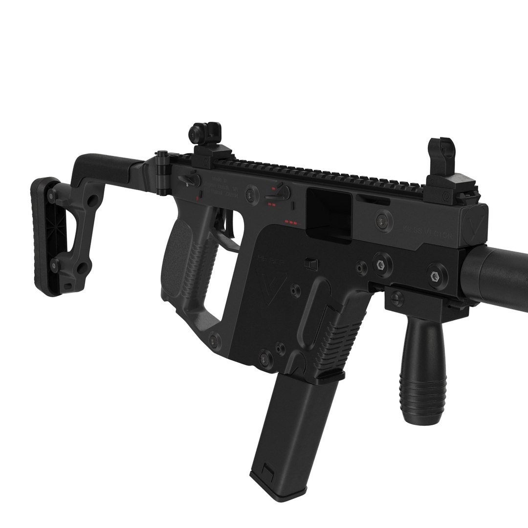 submachine gun kriss vector 3d model