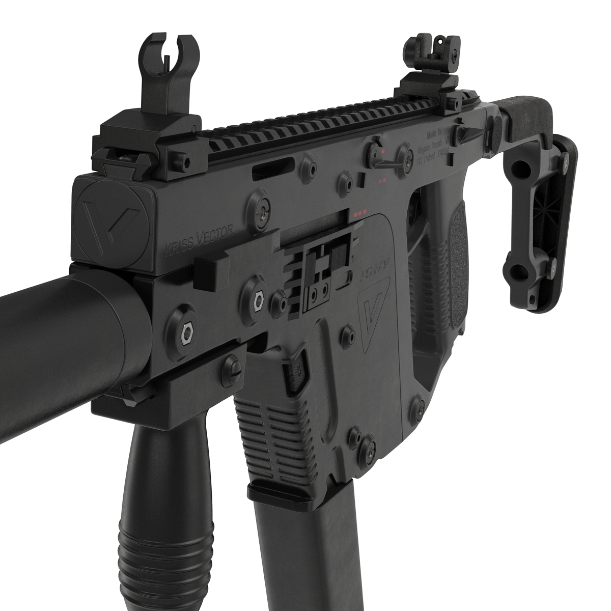 submachine gun kriss vector 3d model
