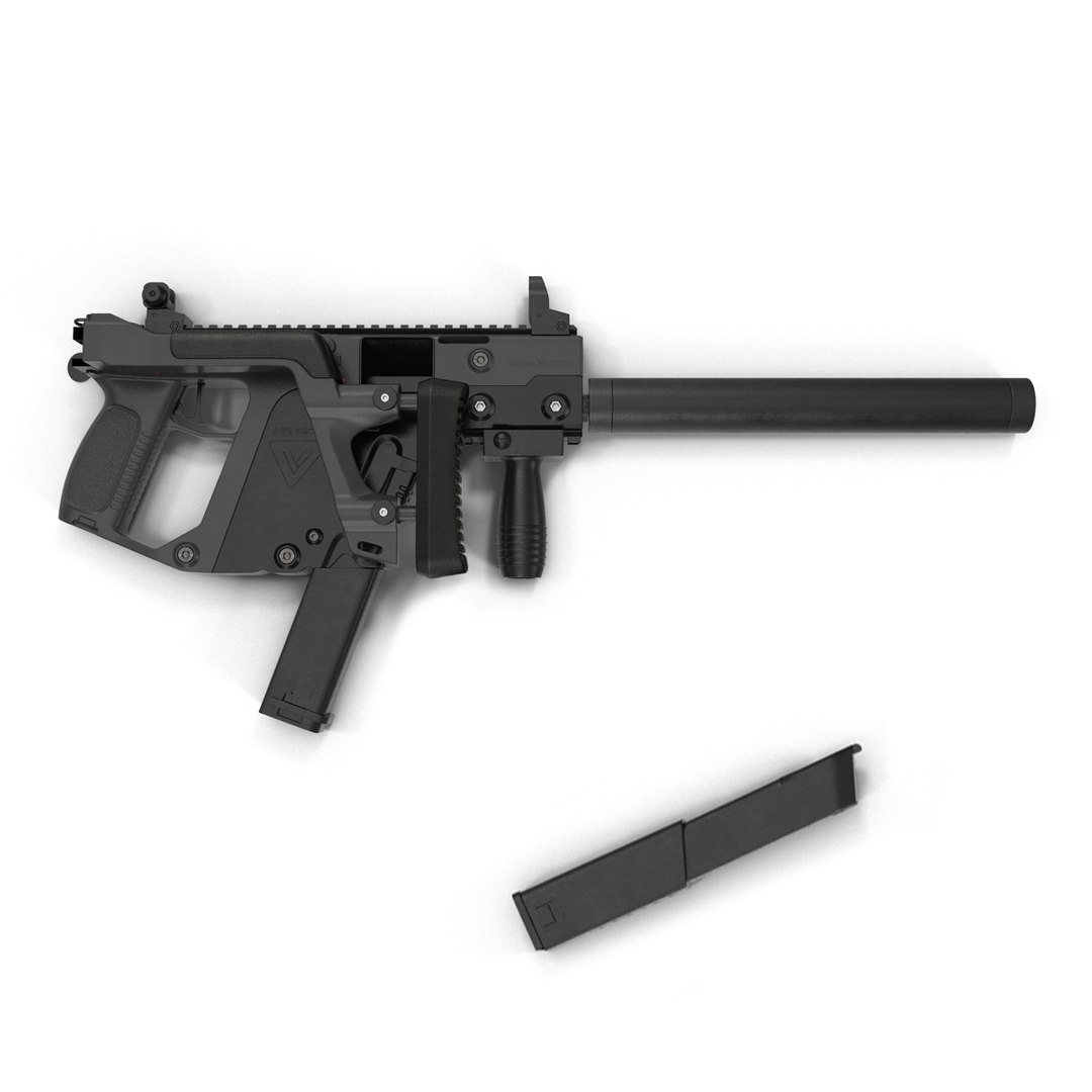 submachine gun kriss vector 3d model
