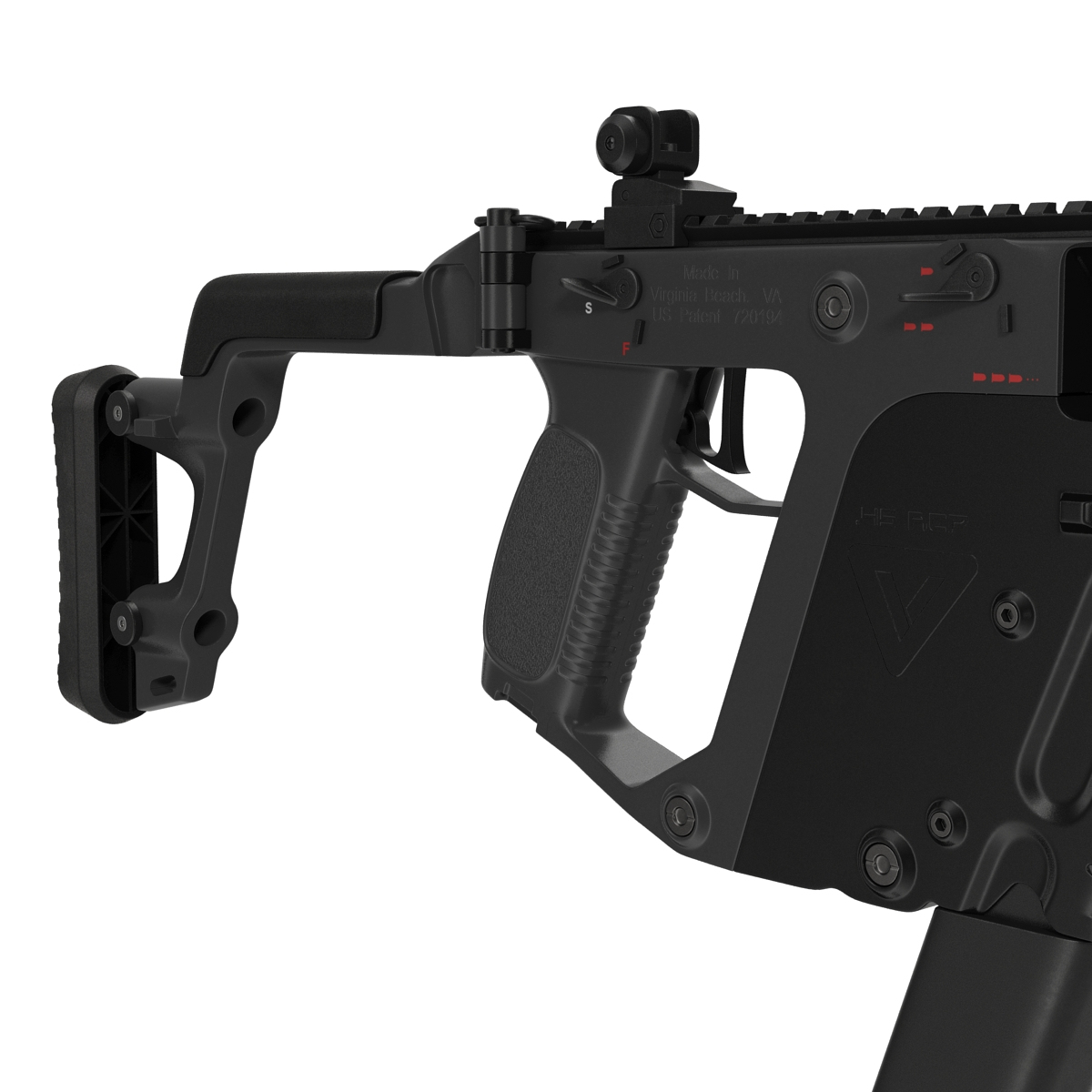 submachine gun kriss vector 3d model