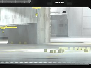 3D model sci-fi spaceship hangar sci fi