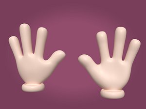 3D cartoon hand model