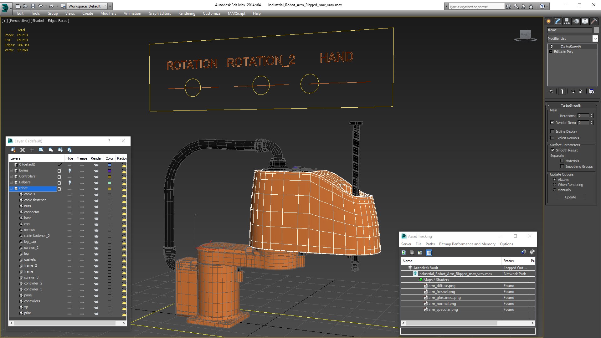 3D Industrial Robot Arm Rigged model https://p.turbosquid.com/ts-thumb/TF/vBK3yQ/Zr/industrialrobotarmriggedmb3dmodel021/jpg/1634588355/1920x1080/fit_q87/21371b6f20d2b5883f57a0b4ade60067aa2af49e/industrialrobotarmriggedmb3dmodel021.jpg