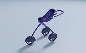 baby stroller 3d c4d