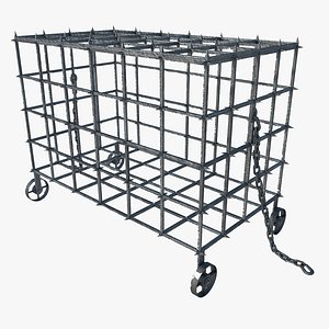 Metal cage for prisoners animals
