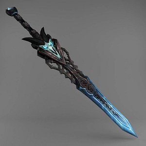3D low-poly sword
