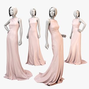 Woman mannequin Silk dress