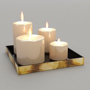 candle tray 3d 3ds