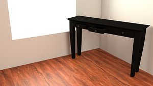 Three Drawer Thin Table