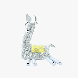 3D model soft toy llama
