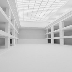 Concept space interior empty room 2 3D model